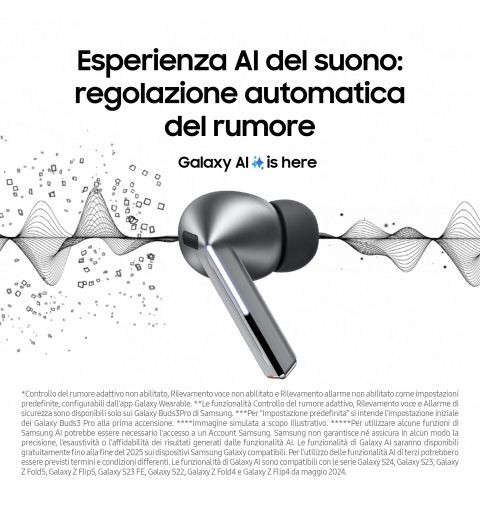 Samsung Galaxy Buds3 Pro Auriculares True Wireless Stereo (TWS) Dentro de oído Llamadas Música USB Tipo C Bluetooth Blanco
