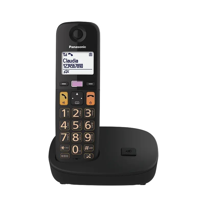 Panasonic KX-TGU112 DECT-Telefon Anrufer-Identifikation Schwarz