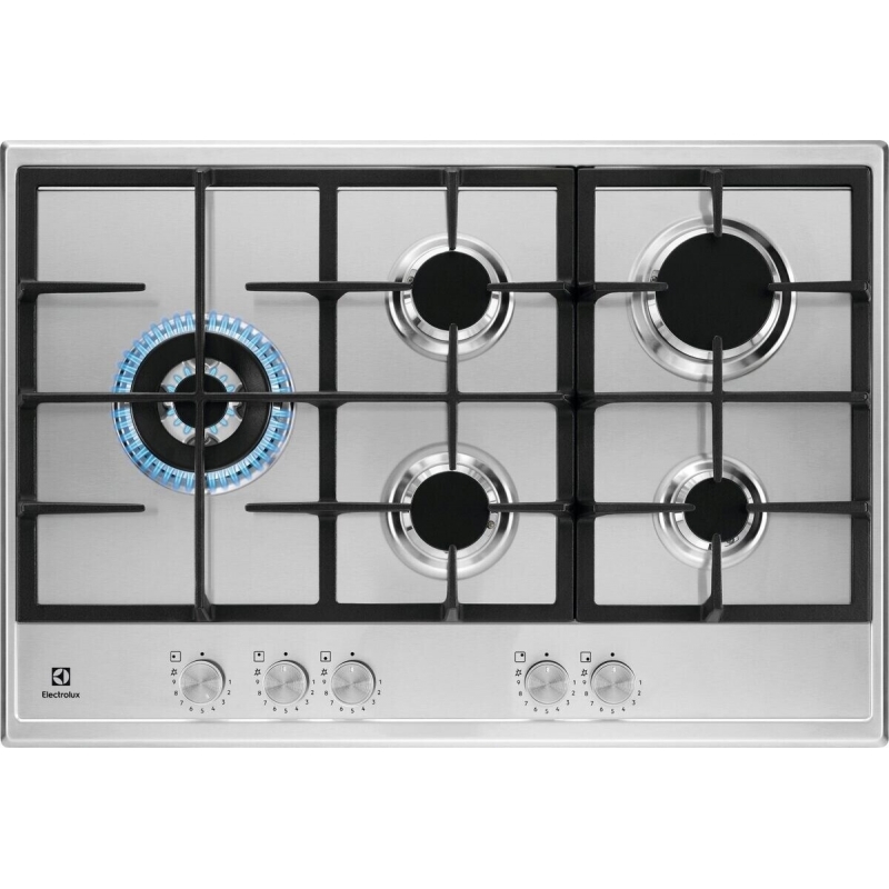 Electrolux KGS7566S2X Acero inoxidable Integrado 75 cm Encimera de gas 5 zona(s)