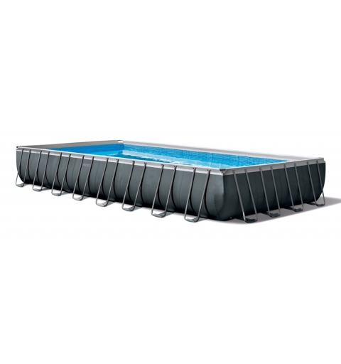 Intex 26374 piscina fuori terra Piscina con bordi Piscina rettangolare 54368 L Antracite, Blu