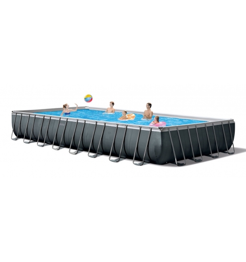 Intex 26374 piscina fuori terra Piscina con bordi Piscina rettangolare 54368 L Antracite, Blu