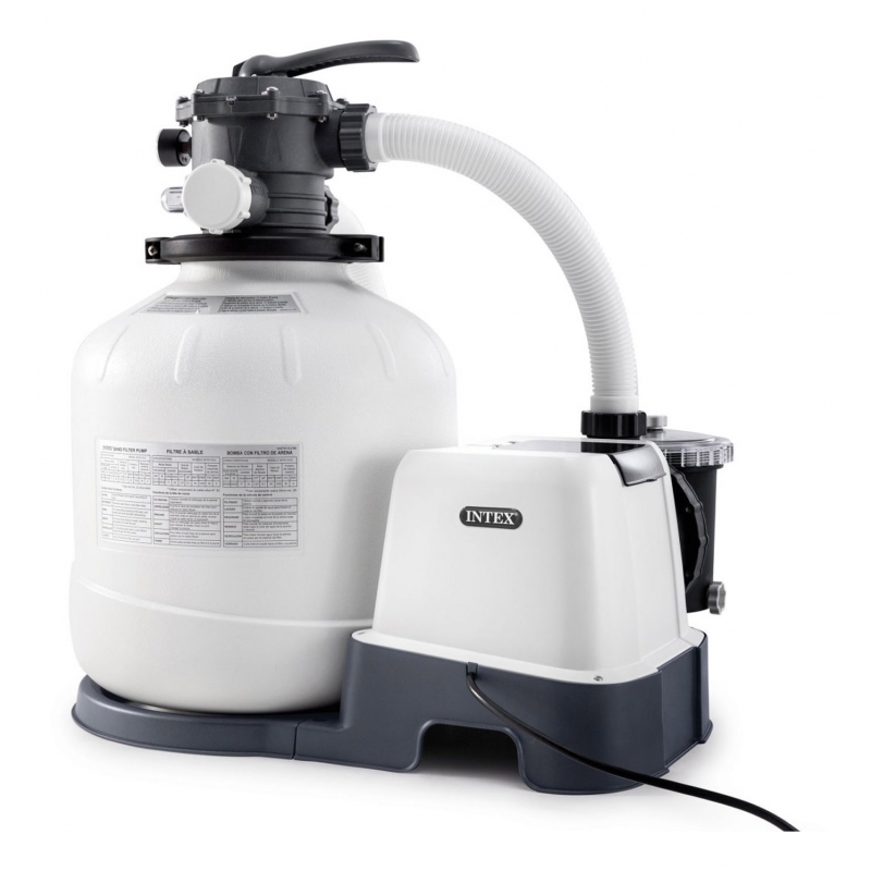 Intex 26374 Aufstellpool Gerahmter Pool Rechteckig 54368 l Anthrazit, Blau