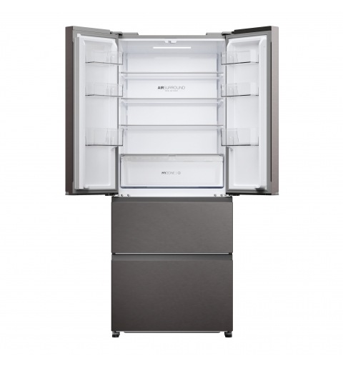 Haier HFR3718ENMD Freistehend 402 l Edelstahl