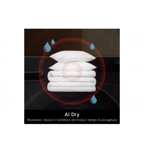 LG RNX5009TWBB tumble dryer Freestanding Front-load 9 kg White