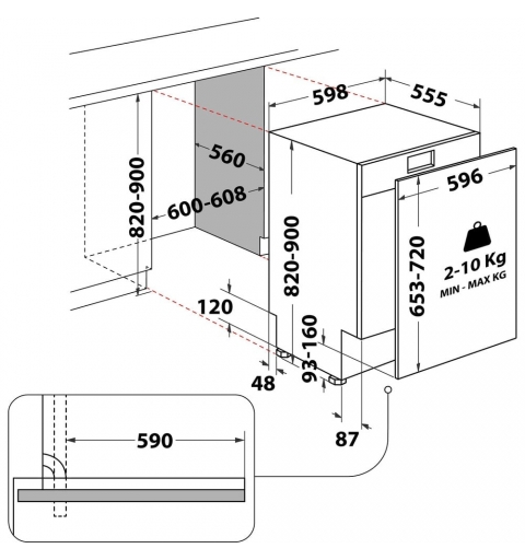Hotpoint H2I HKD526 Fully built-in 14 place settings