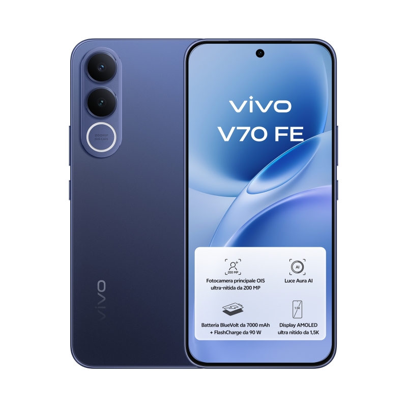 VIVO V70lite Fe 17,4 cm (6.83") Dual-SIM Android 16.0 5G USB Typ-C 8 GB 512 GB 7000 mAh Blau