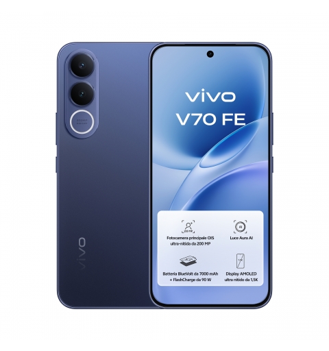 VIVO V70lite Fe 17,4 cm (6.83") Double SIM Android 16.0 5G USB Type-C 8 Go 512 Go 7000 mAh Bleu