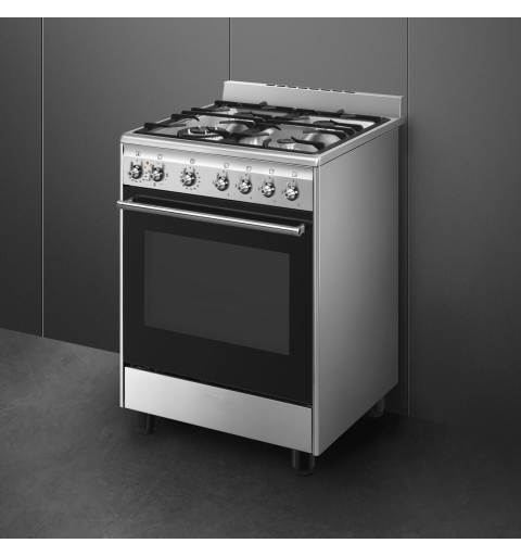 Smeg Concert CX60GMX cooker Freestanding cooker Electric Gas Stainless steel