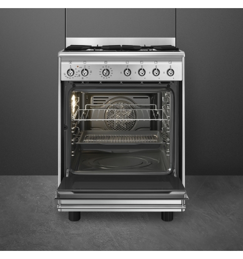 Smeg Concert CX60GMX cocina Cocina independiente Eléctrico Encimera de gas Acero inoxidable