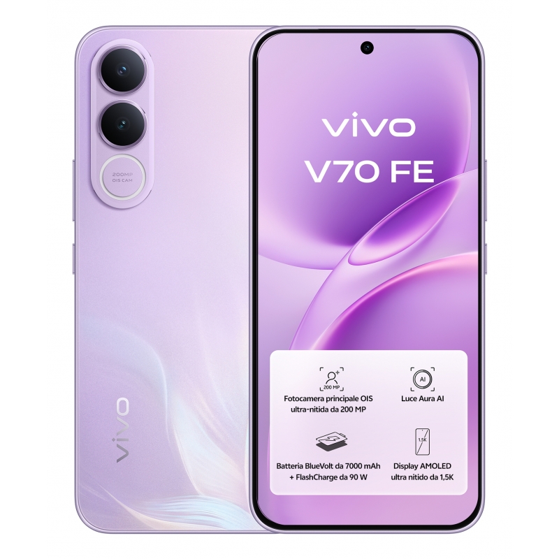 VIVO V70lite Fe 17,4 cm (6.83") Double SIM Android 16.0 5G USB Type-C 8 Go 512 Go 7000 mAh Violet