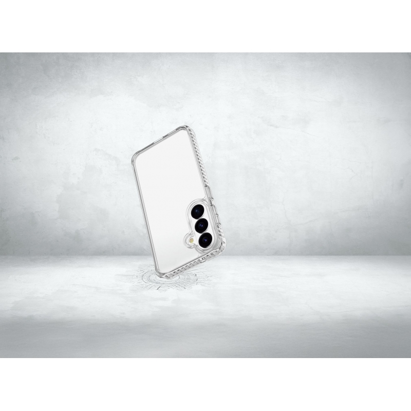 Cellularline Ultra Strong - Galaxy S26 Funda ultra protectora de diseño transparente con bordes revestidos de material