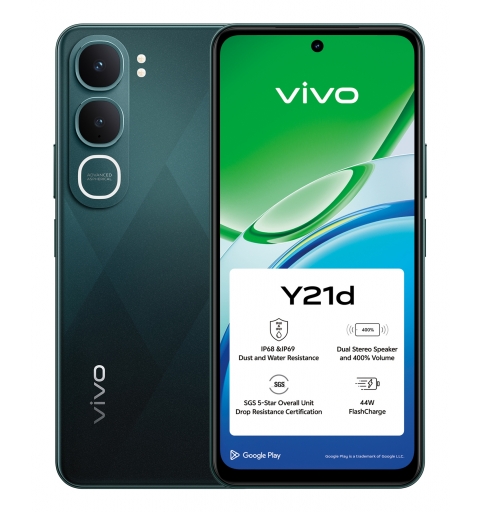 VIVO Y21d 17 cm (6.68") Android 15 4G USB Typ-C 4 GB 256 GB 6500 mAh Grün