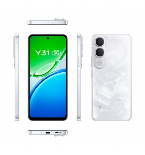 VIVO Y31 5G 17,1 cm (6.72") Android 15 USB Typ-C 6 GB 512 GB 6500 mAh Weiß