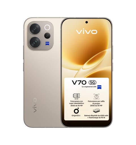 VIVO V70 16,7 cm (6.59") Doppia SIM Android 16.0 5G 8 GB 512 GB 6500 mAh Grigio