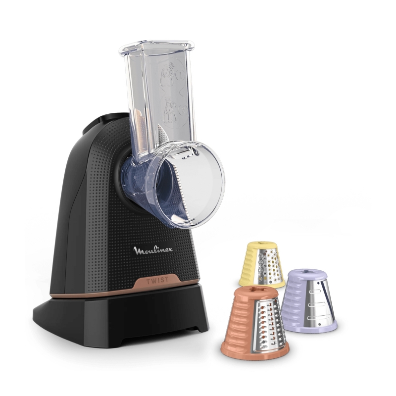 Moulinex DK8638 electric grater spiralizer Plastic Black