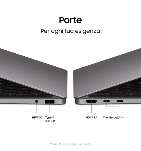 Samsung NP960XJG-KG1IT laptop Copilot+ PC Intel Core Ultra 7 356H 40,6 cm (16") Touchscreen WQXGA+ 32 GB LPDDR5x-SDRAM 1 TB SSD