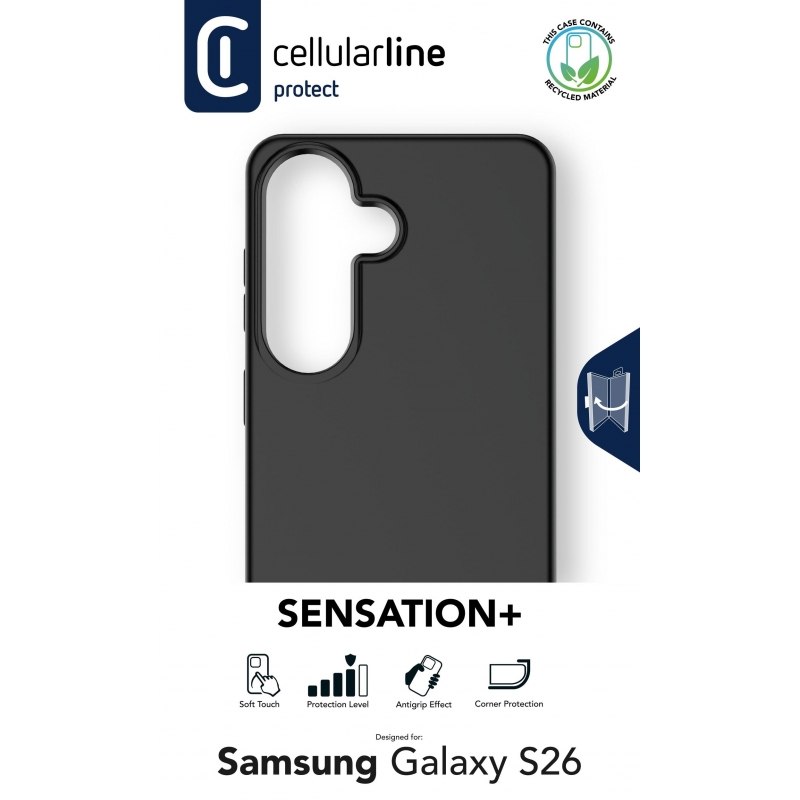 Cellularline Sensation+ - Galaxy S26 Étui en silicone soft touch