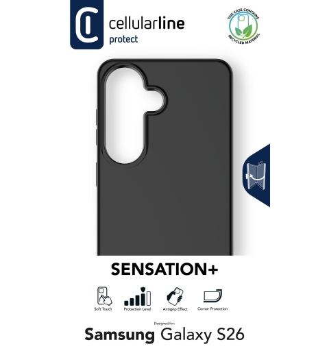 Cellularline Sensation+ - Galaxy S26 Étui en silicone soft touch