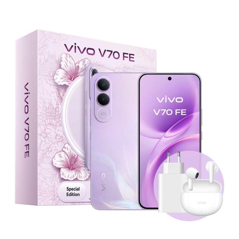VIVO V70 Fe 17.4 cm (6.83") Dual SIM Android 16.0 5G USB Type-C 8 GB 256 GB 7000 mAh Purple