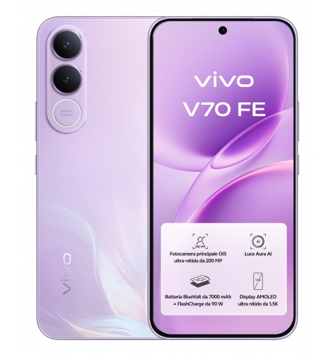 VIVO V70 Fe 17,4 cm (6.83") Double SIM Android 16.0 5G USB Type-C 8 Go 256 Go 7000 mAh Violet