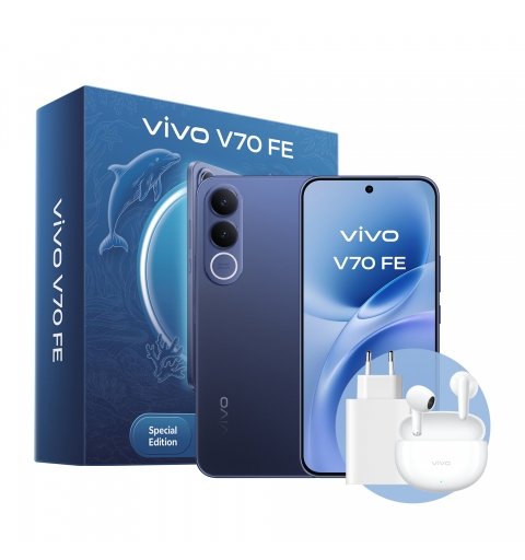 VIVO V70 Fe 17,4 cm (6.83") Double SIM Android 16.0 5G USB Type-C 8 Go 256 Go 7000 mAh Bleu