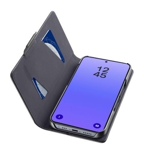 Cellularline BOOK 3 – Galaxy A37 Étui à rabat avec fermeture magnétique, pochette pour carte et extraction facile. Protège le