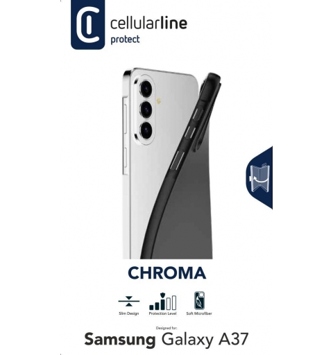 Cellularline CHROMA – Galaxy A37 Custodia in TPU colorata, opaca e soft touch con interno in microfibra antigraffio. Protegge