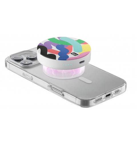 Cellularline Mag Vibe 3000 MAG VIBE est la batterie externe MagSafe de 3 000 mAh au design compact et rond, avec des graphismes