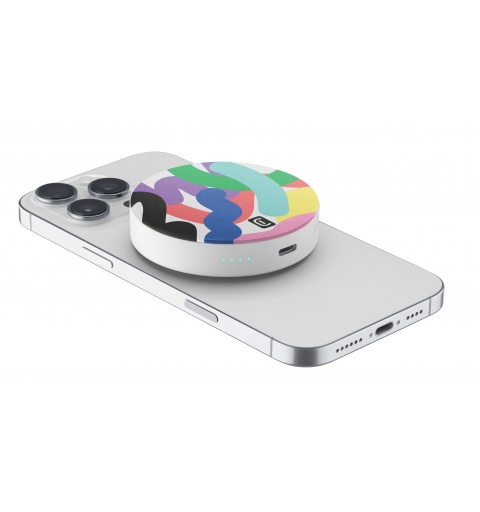 Cellularline Mag Vibe 3000 MAG VIBE ist die MagSafe-Powerbank mit 3000 mAh, einem kompakten, runden Design und bunten Grafiken.