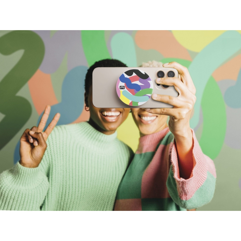 Cellularline Mag Vibe 3000 MAG VIBE is the 3000 mAh MagSafe power bank with a compact, round design and colorful graphics. It