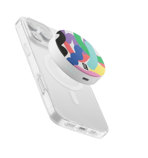 Cellularline Mag Vibe 3000 MAG VIBE ist die MagSafe-Powerbank mit 3000 mAh, einem kompakten, runden Design und bunten Grafiken.