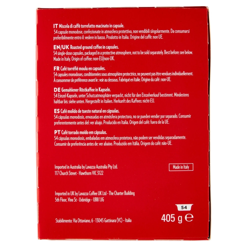 Lavazza Espresso A Modo Mio Qualità rossa 54pz Capsule