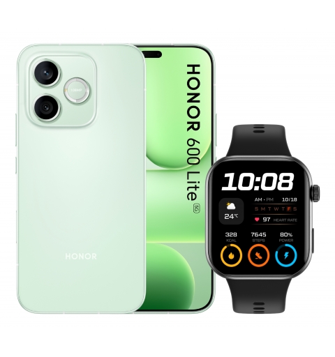 Honor BUNDLE 600 LITE 256GB S GREEN+WATCH 2i BLACK 16,8 cm (6.6") Double SIM 5G USB Type-C 16 Go 256 Go 6520 mAh Vert