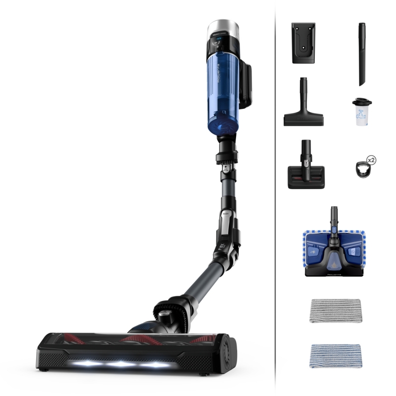 Rowenta RH20C2 2-in-1-Stabstaubsauger Akku Trocken&Nass Beutellos 0,4 l 250 W Schwarz, Blau