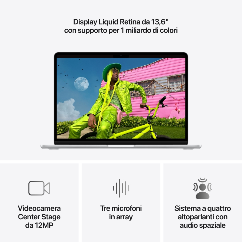 Apple MacBook Air 13-inch M5 chip with 10‑core CPU and 10‑core GPU, 16GB, 1TB SSD - Silver