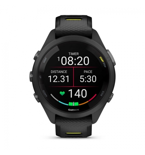 Garmin Forerunner 265S 2,79 cm (1.1") AMOLED 42 mm Numérique 360 x 360 pixels Écran tactile Noir, Gris Wifi GPS (satellite)