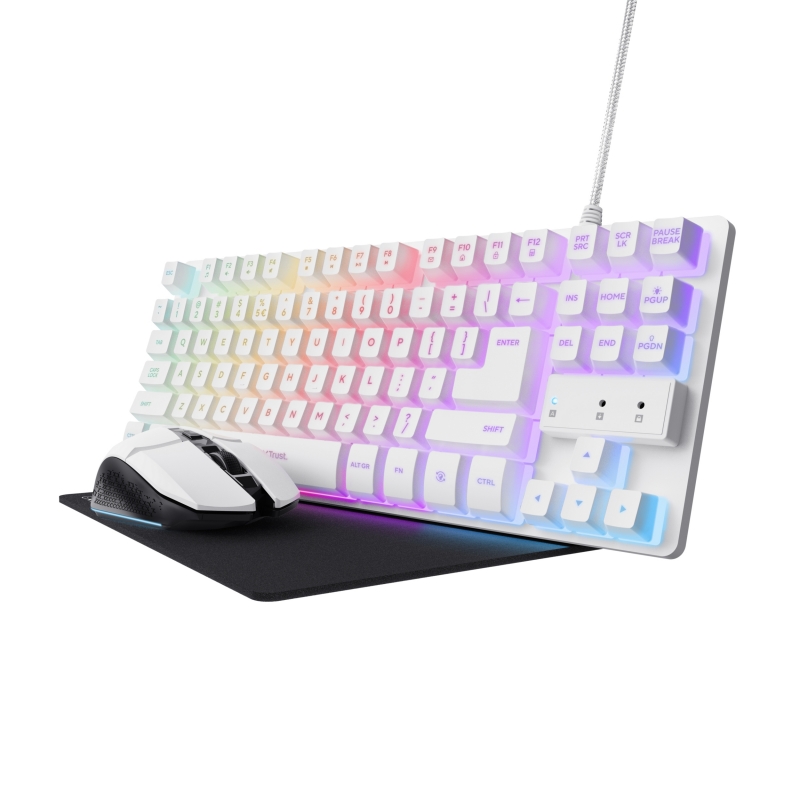 Trust GXT 794W Tastatur Maus enthalten Gaming USB QWERTY Italienisch Weiß