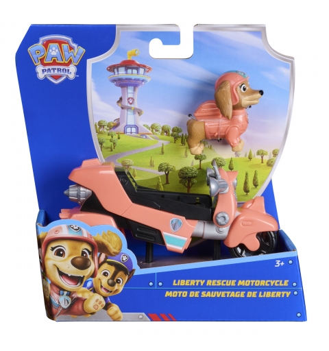 PAW Patrol , Liberty Rescue Motorcycle, Toy Bike with Collectible Action Figure, Sustainably Minded Kids Toys for Boys & Girls
