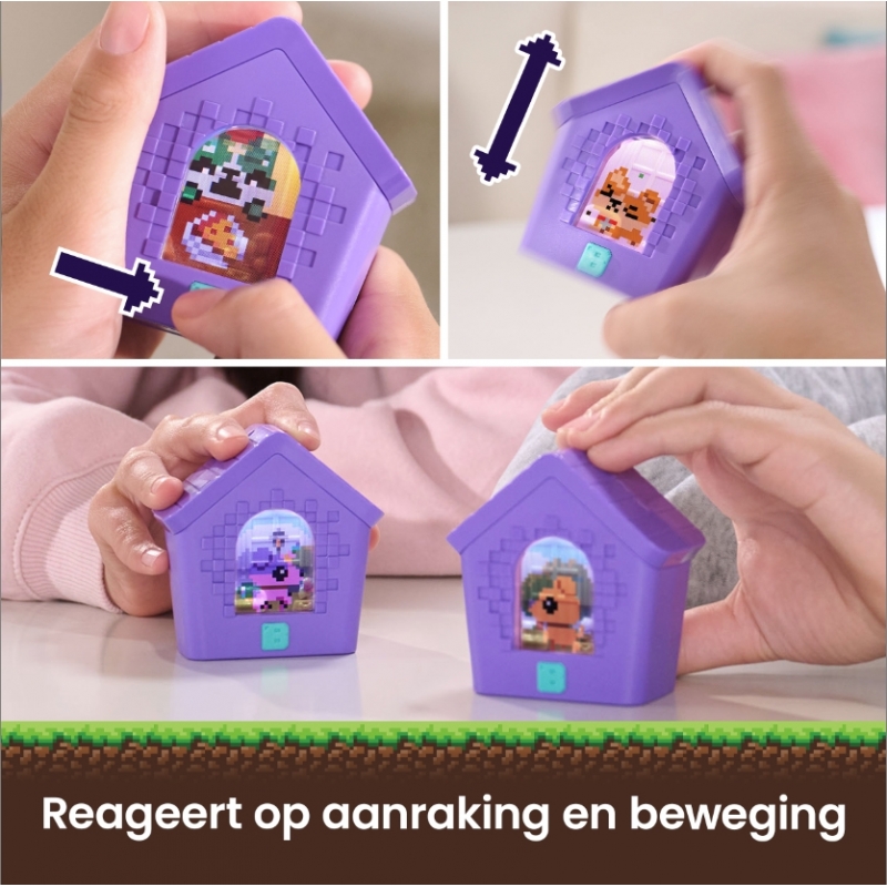 Bitzee Doghouse Niche - Mon Chien Interactif - Animal Digital Qui Réagit Au Toucher Et Aux Mouvements - Ecran Tactile Avec 15