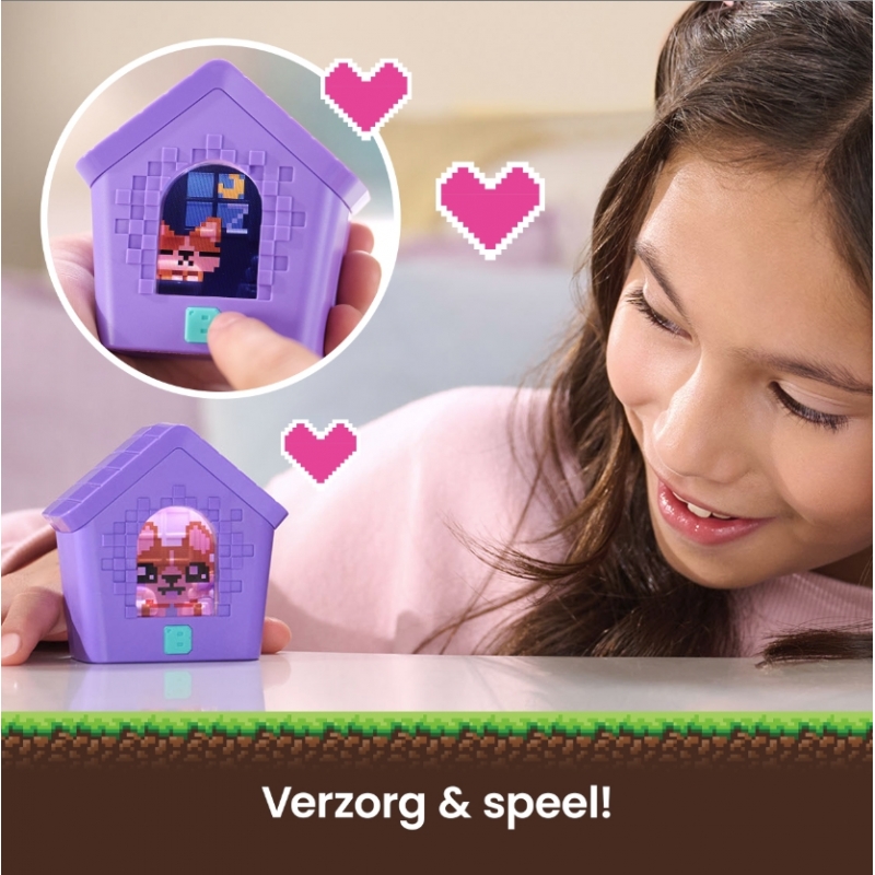 Bitzee Doghouse Niche - Mon Chien Interactif - Animal Digital Qui Réagit Au Toucher Et Aux Mouvements - Ecran Tactile Avec 15