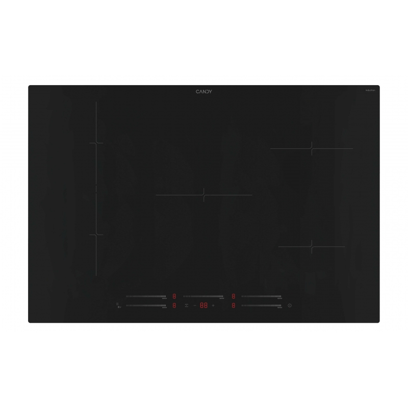 Candy Moderna CIE854MCBB Noir Intégré 80 cm Plaque avec zone à induction 5 zone(s)