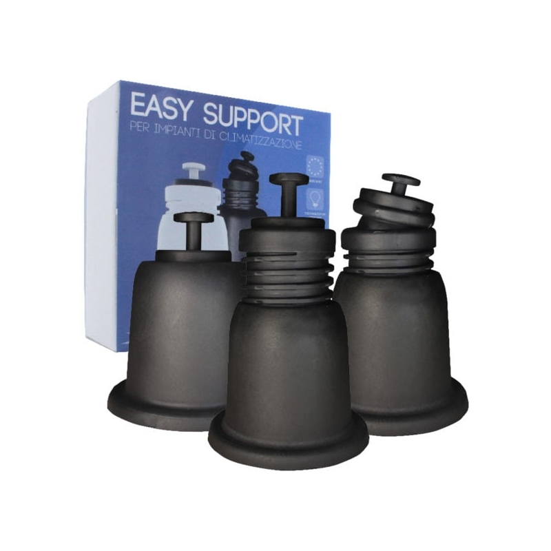 VECAM-CO 989804295 Supporto Pavimento Regolabile Da 100mm NERO KIT DA 4PZ