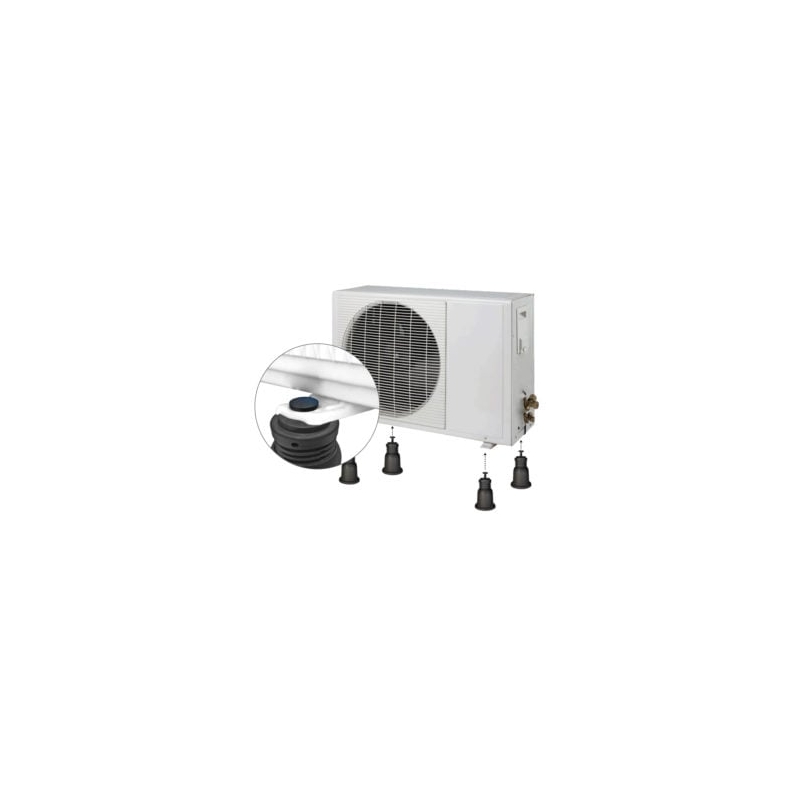 VECAM-CO 989804295 Supporto Pavimento Regolabile Da 100mm NERO KIT DA 4PZ