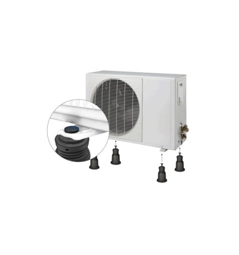 VECAM-CO 989804295 Supporto Pavimento Regolabile Da 100mm NERO KIT DA 4PZ