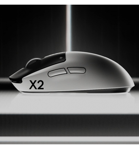 Logitech G PRO X2 SUPERSTRIKE mouse Gaming Mano destra RF Wireless + USB Type-C Ottico 44000 DPI