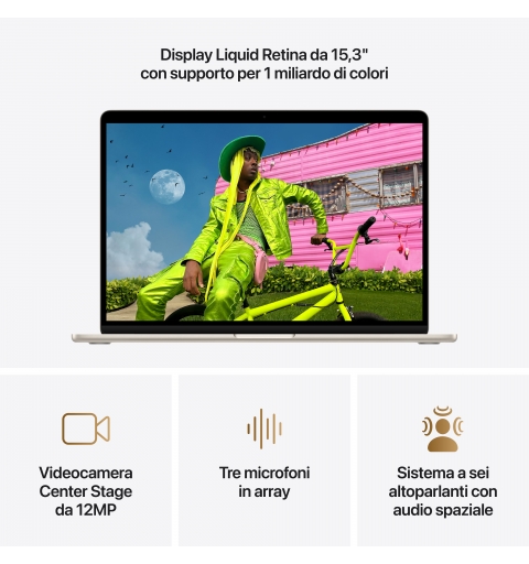 Apple MacBook Air 15" M5 chip 10‑core CPU 10‑core GPU, 24GB, 1TB SSD - Blanco estrella
