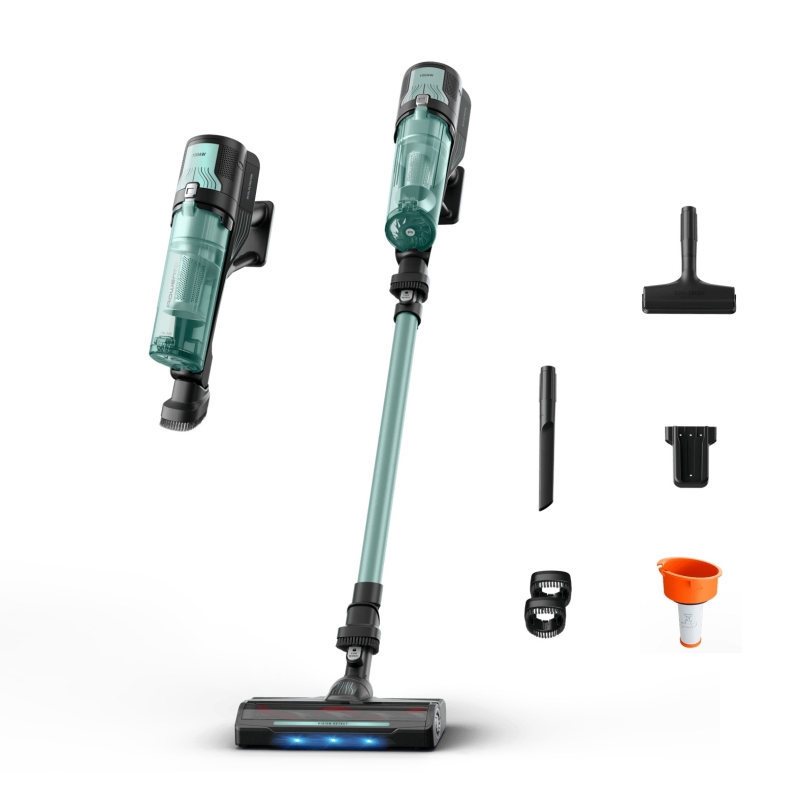 Rowenta X-Force 8.80 Allergy RH1833 Stabstaubsauger Akku Trocken Beutellos Grün, Grau