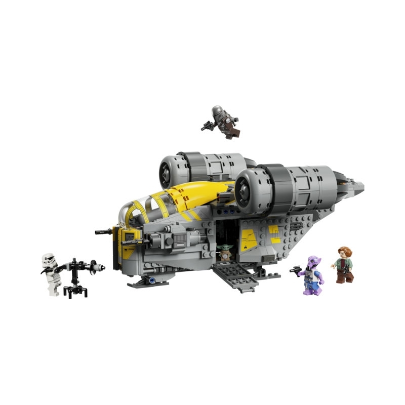 LEGO Star Wars 75447 Razor Crest, Astronave Giocattolo con 4 Minifigure e Figura Grogu, Regalo di Compleanno per Bambini 10+