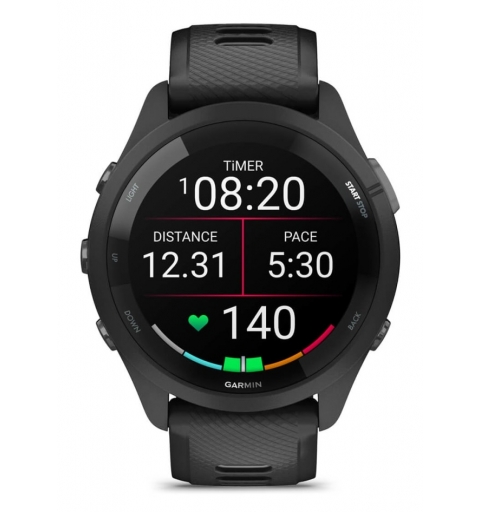 Garmin Forerunner 265 3,3 cm (1.3") AMOLED 46 mm Digitale 416 x 416 Pixel Touch screen Nero Wi-Fi GPS (satellitare)