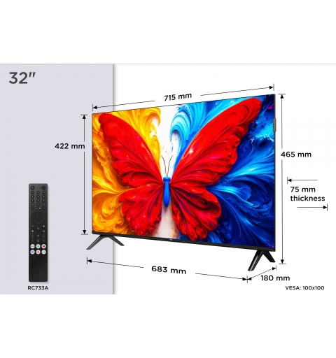 TCL S5L 32S5L TV 81,3 cm (32") Full HD Smart TV Wifi Noir